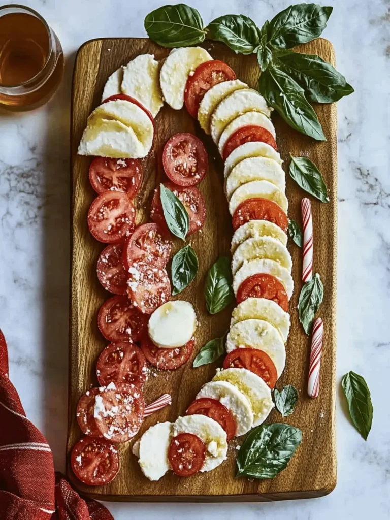 Deliciously Festive Candy Cane Caprese Board Recipe 2 Candy Cane Caprese Board