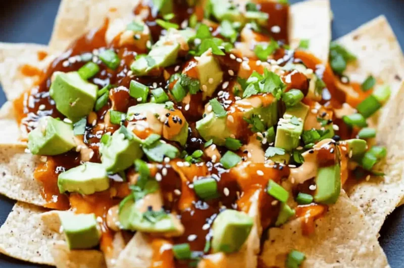 Poke Nachos with Gochujang Mayo Sauce