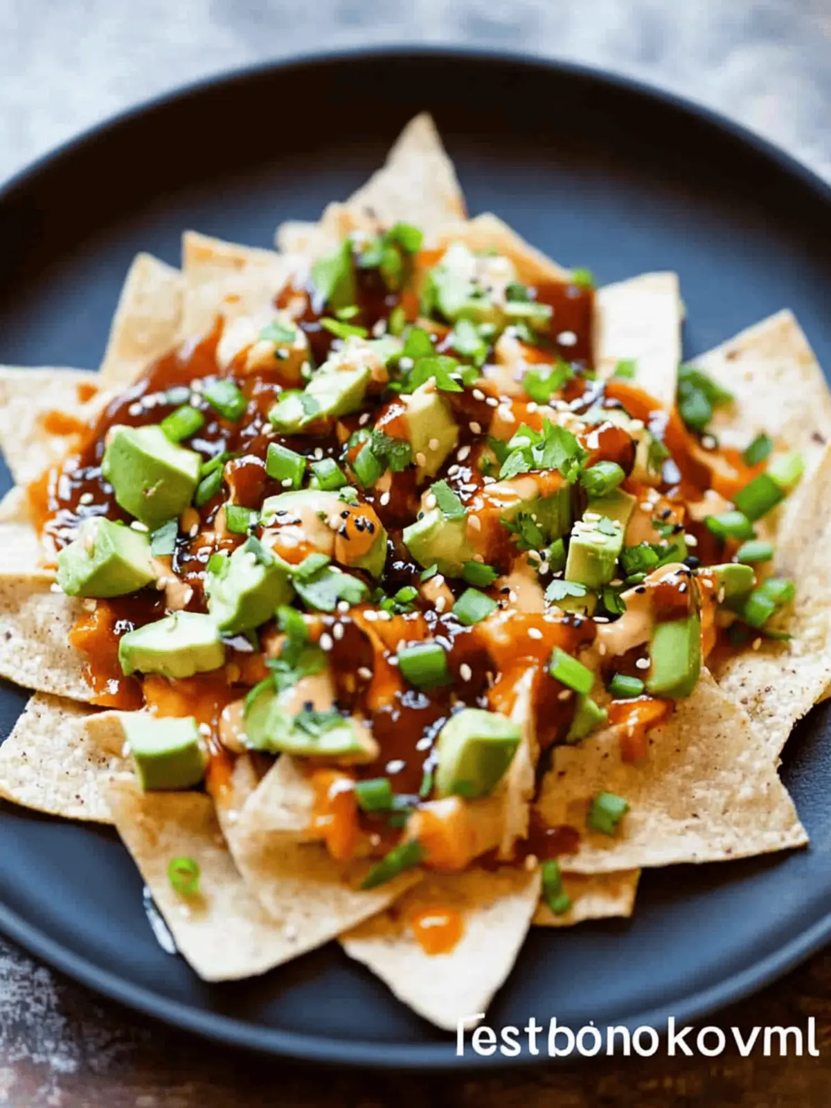 Poke Nachos with Gochujang Mayo Sauce