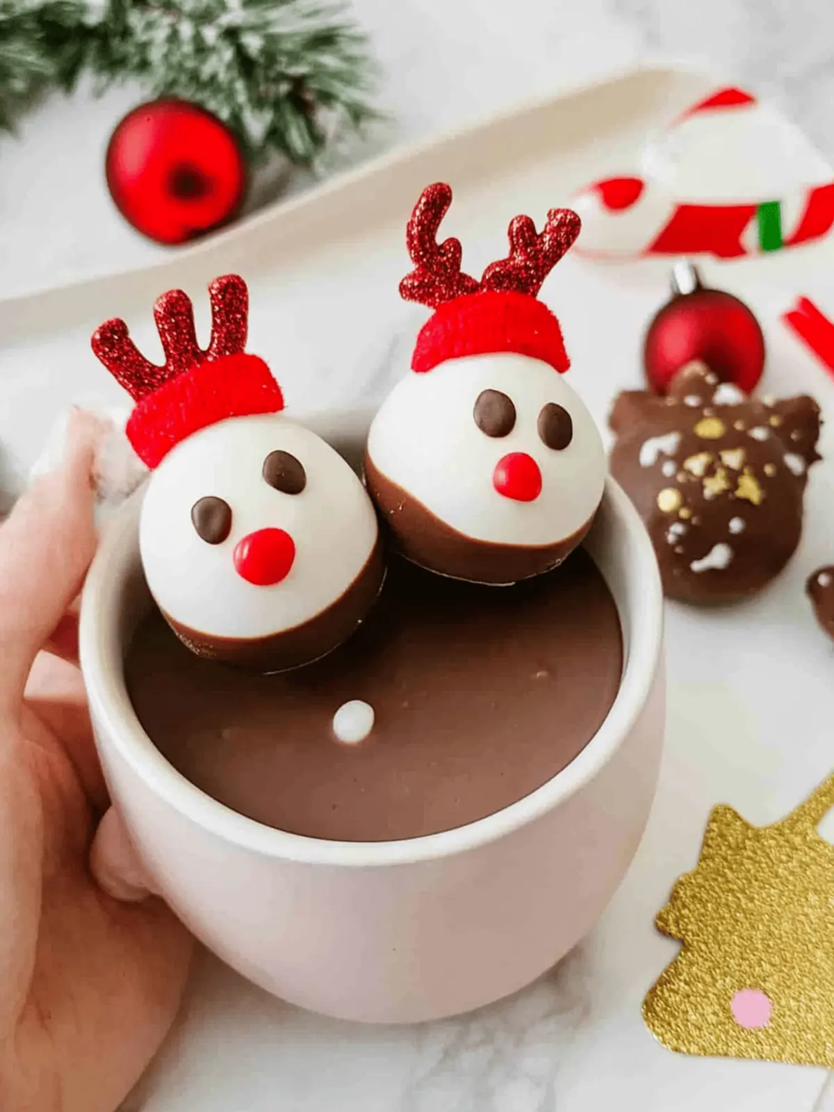 Rudolph Reindeer Christmas Hot Chocolate Bombs
