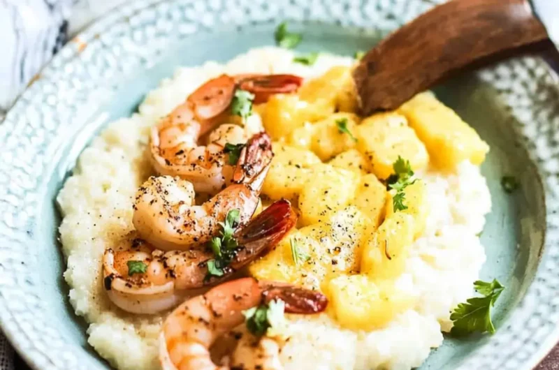 Smoked Cheddar Shrimp and Grits