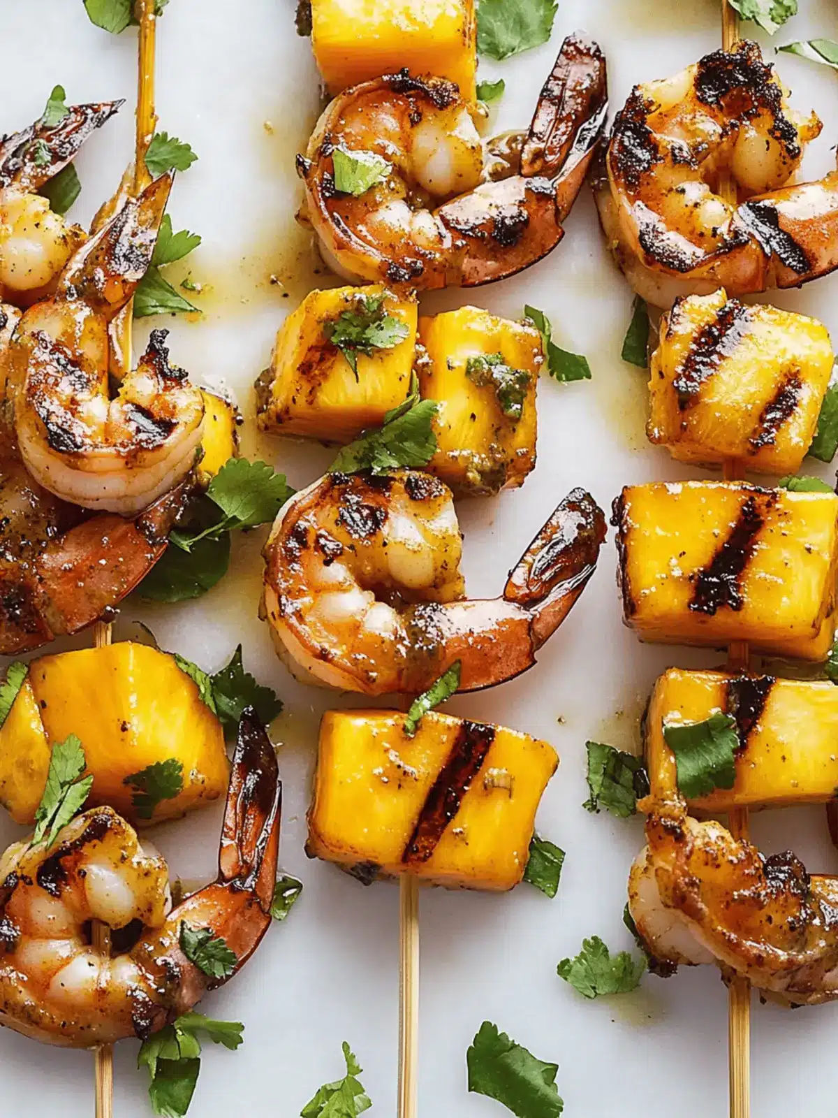 Grilled Shrimp & Mango Skewers