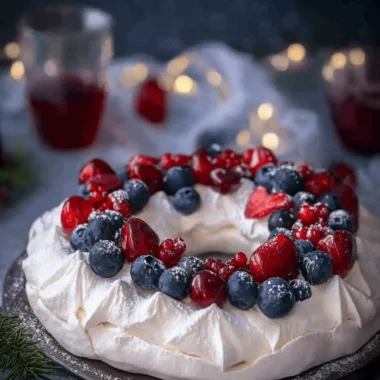 Christmas Pavlova Wreath
