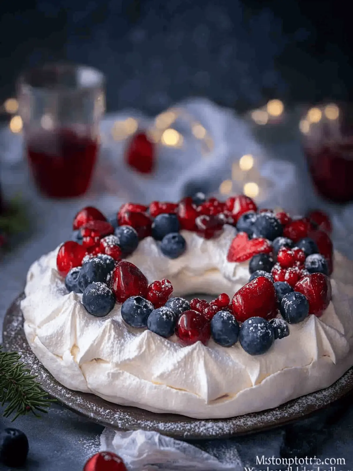 Christmas Pavlova Wreath