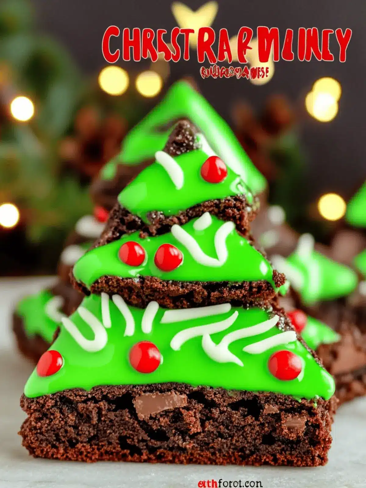 Festive Christmas Tree Brownies that WOW Your Holiday! 3 Christmas Tree Brownies