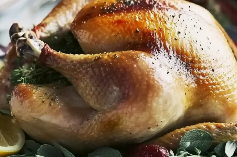 Lemon & herb-basted simple roast turkey