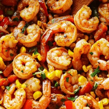 Cajun Shrimp with Bell Peppers & Corn