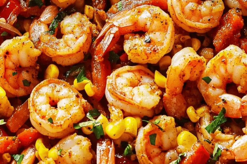 Cajun Shrimp with Bell Peppers & Corn