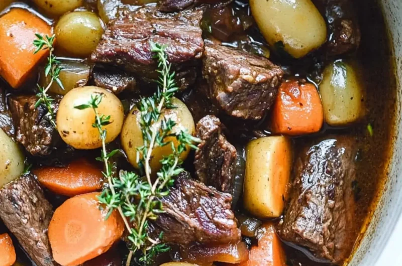 Crock Pot Beef Bourguignon