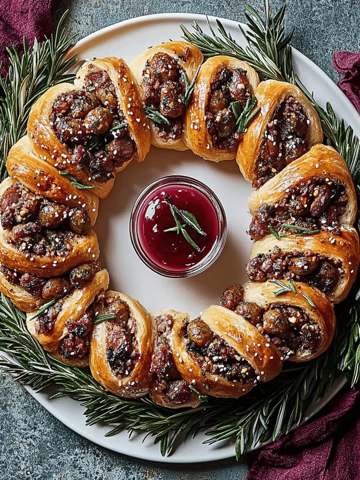Sausage Roll Wreath
