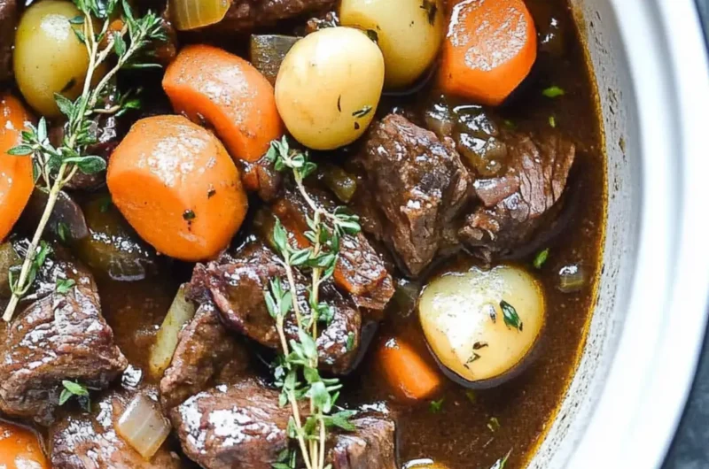 Crock Pot Beef Bourguignon