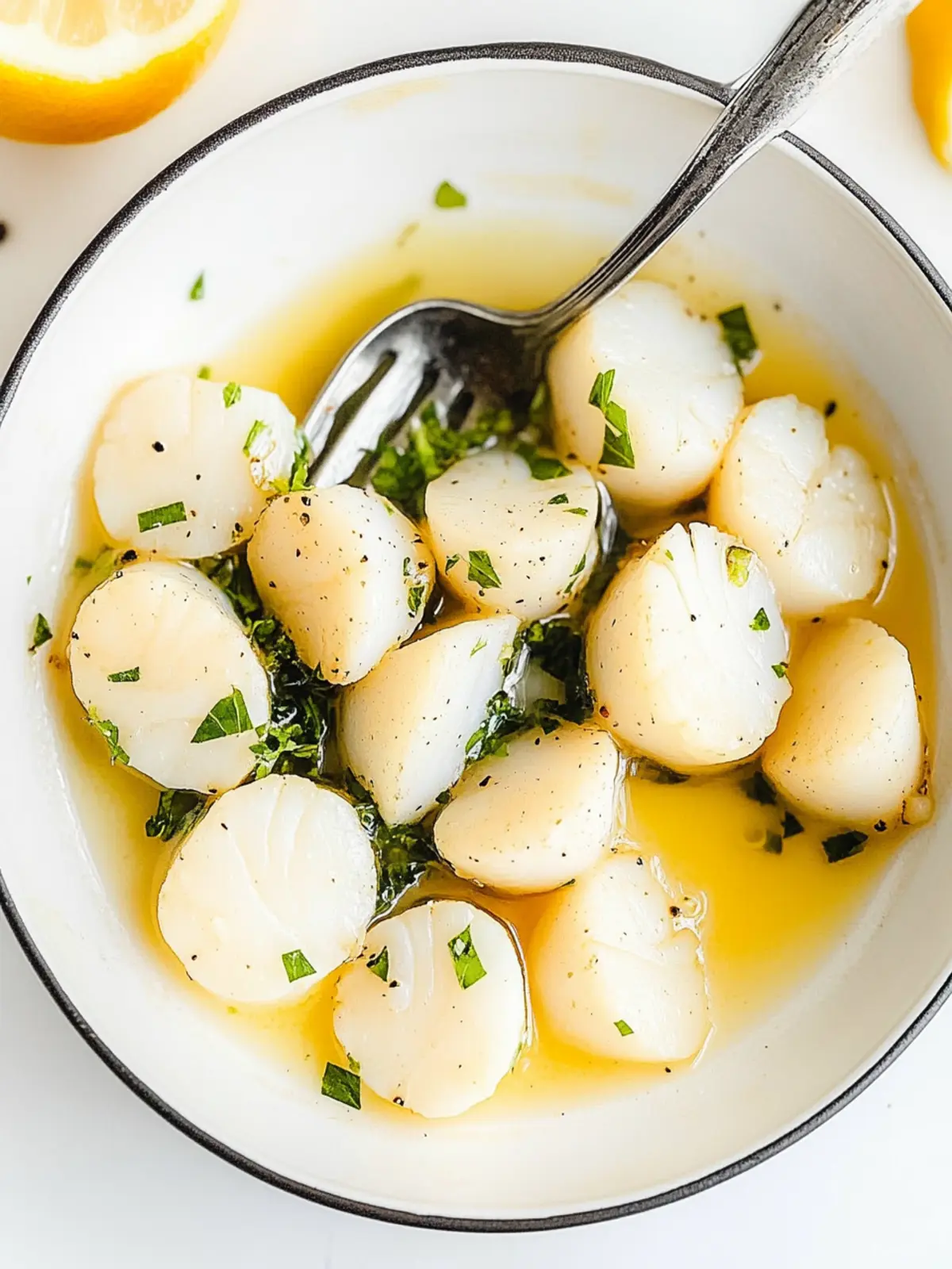 Sautéed Bay Scallops in Zesty Lemon Butter Bliss 5 Sautéed Bay Scallops