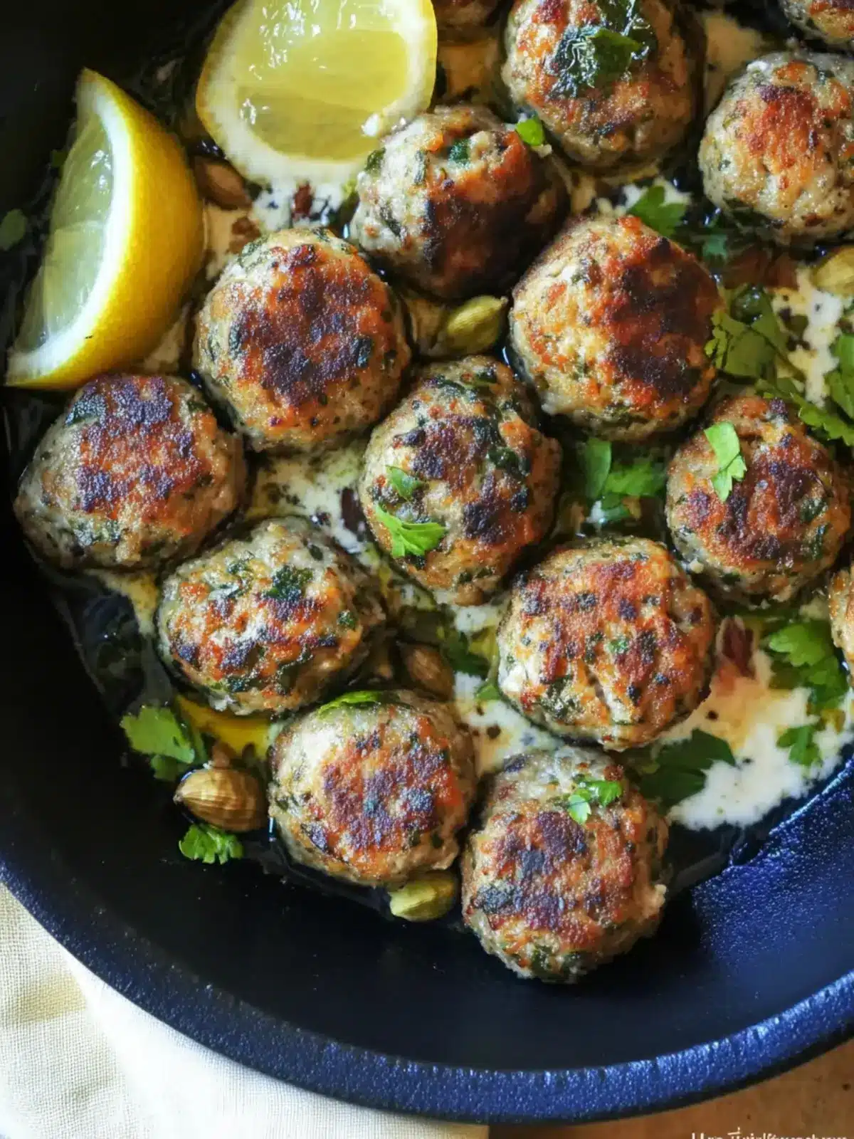 Savory Moroccan Meatballs with Cardamom and Lemon Bliss 4 Moroccan Meatballs with Cardamom and Lemon