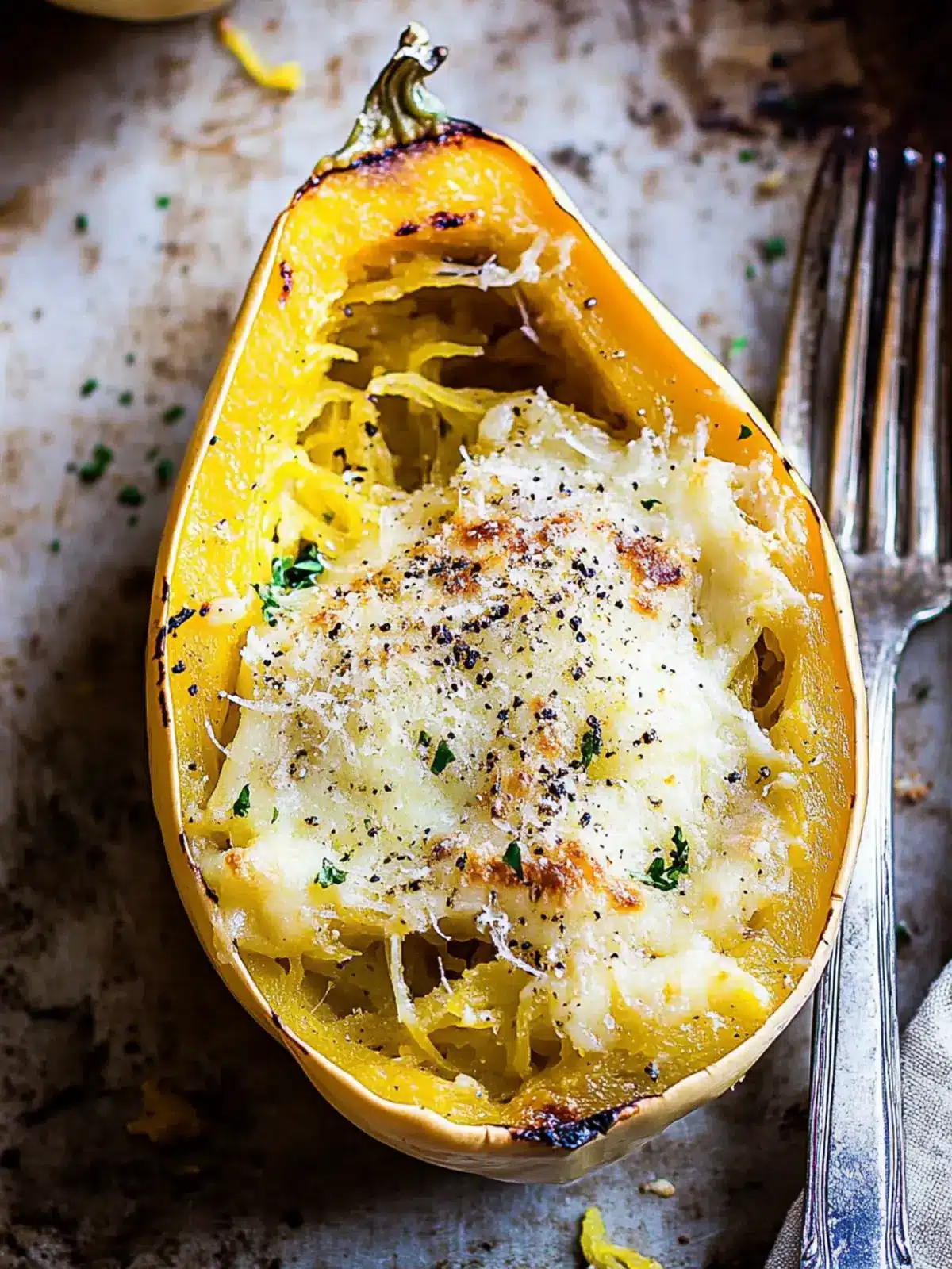 Cacio e Pepe Spaghetti Squash: A Cozy Low-Carb Comfort Meal 3 Cacio e Pepe Spaghetti Squash