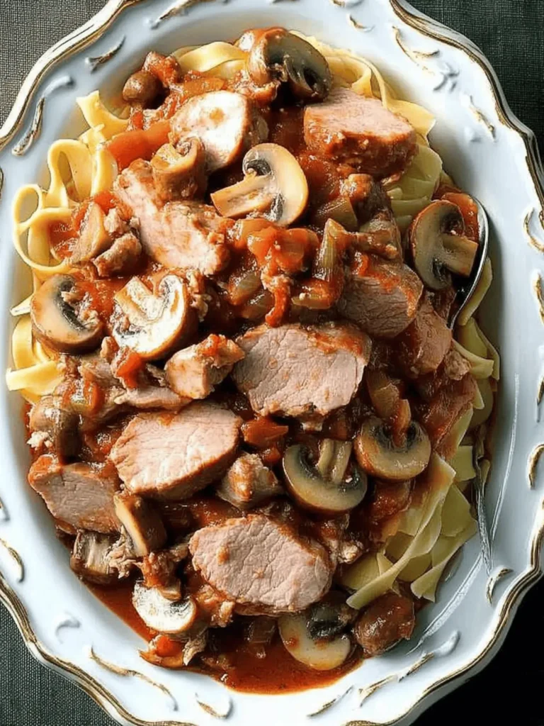 Pressure-Cooker Mushroom Pork Ragout