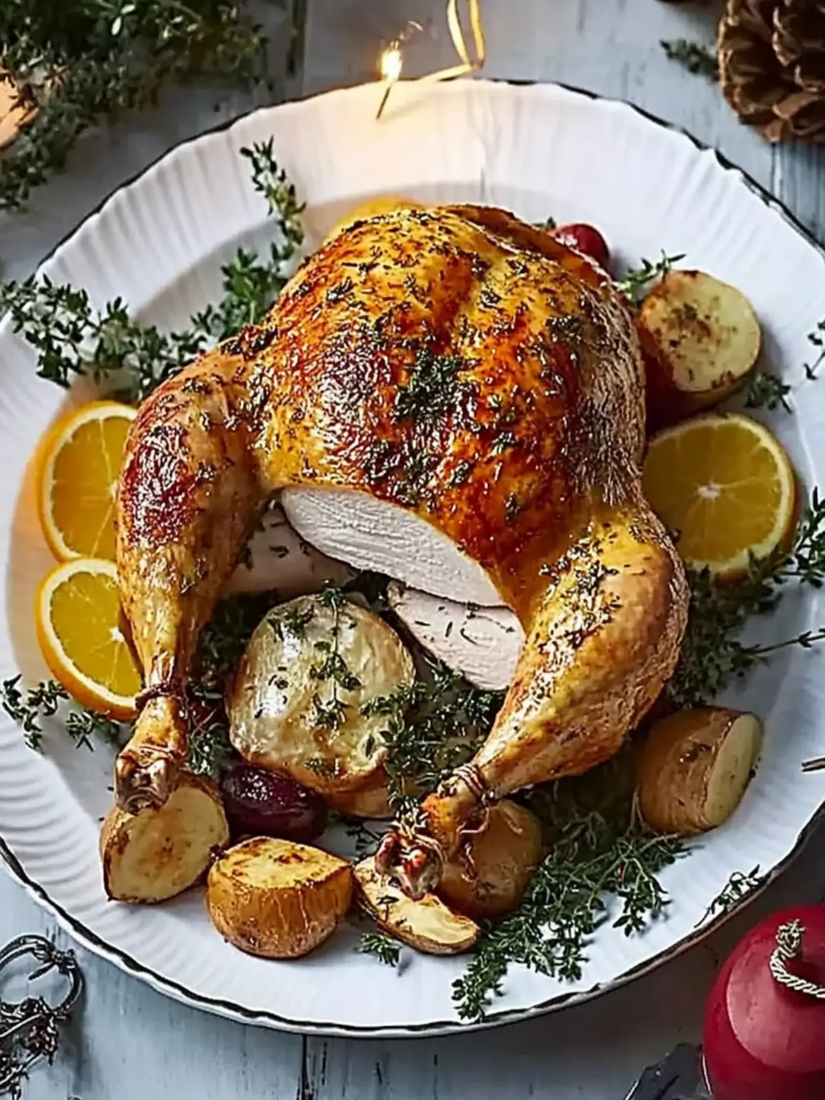 Thyme & Garlic Turkey Crown: A Juicy Holiday Delight 3 Thyme & garlic turkey crown