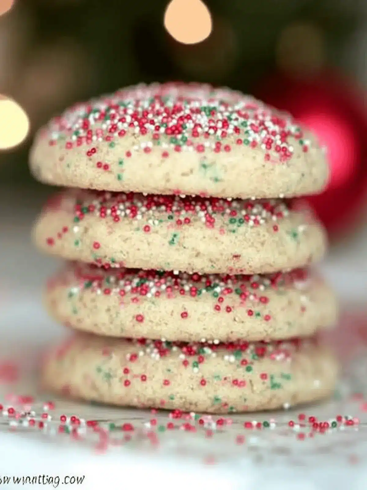 Soft Christmas Sprinkle Cookies