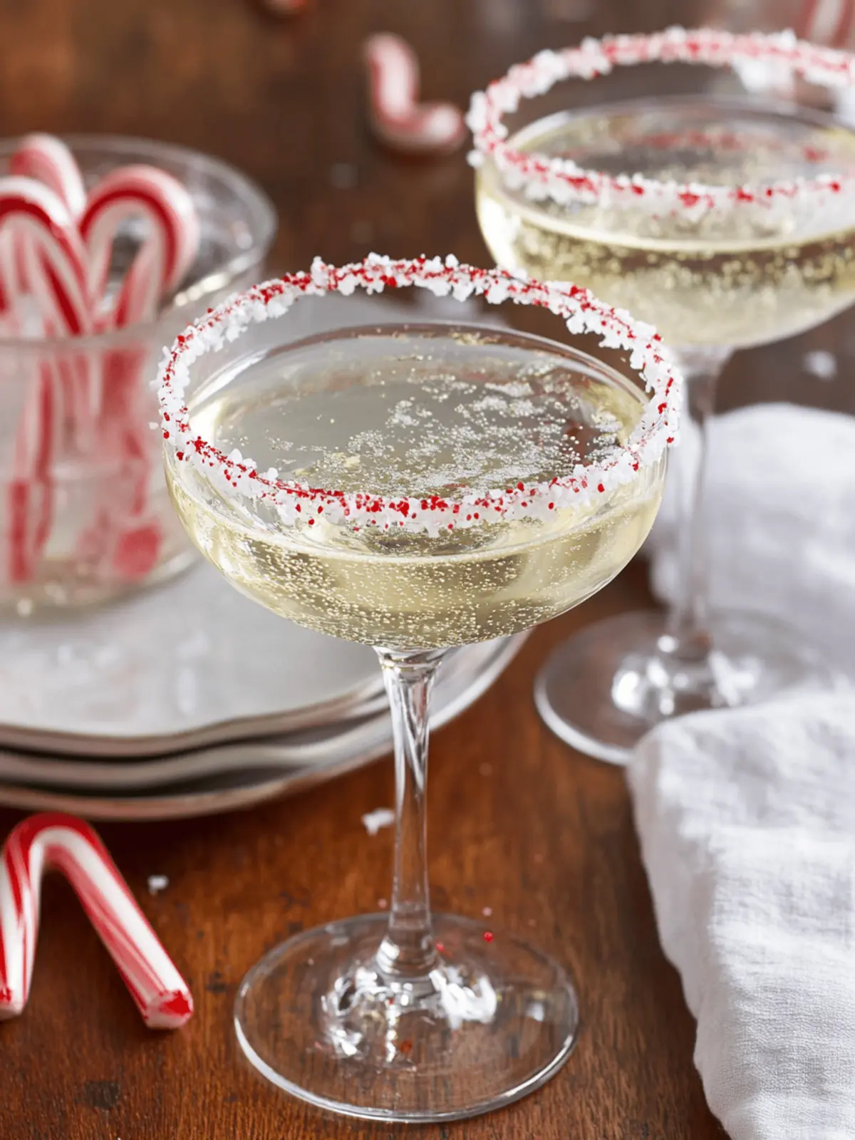 Celebrate with a Festive Candy Cane Champagne Cocktail 5 Candy Cane Champagne Cocktail
