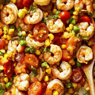 Shrimp & Tomato Succotash Skillet