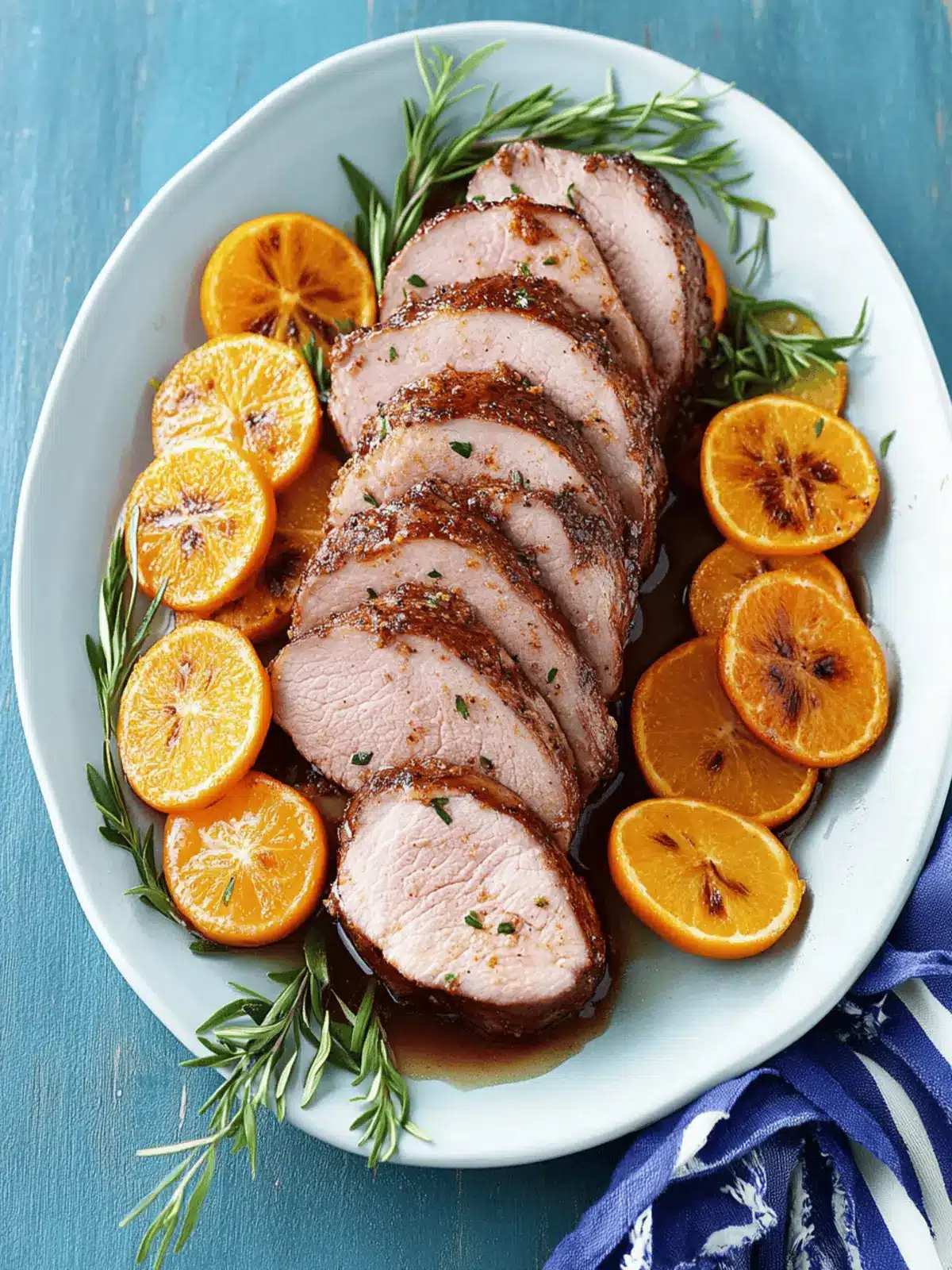 Pork Tenderloin with Cinnamon-Clove Clementine Glaze