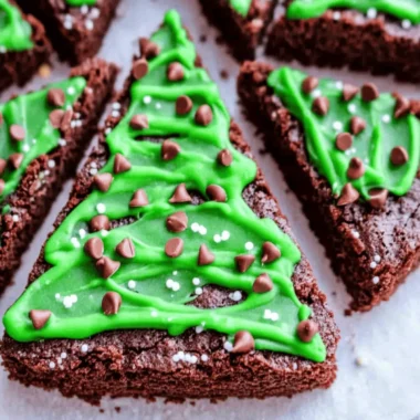 Christmas Tree Brownies (Choc Mint Brownies)