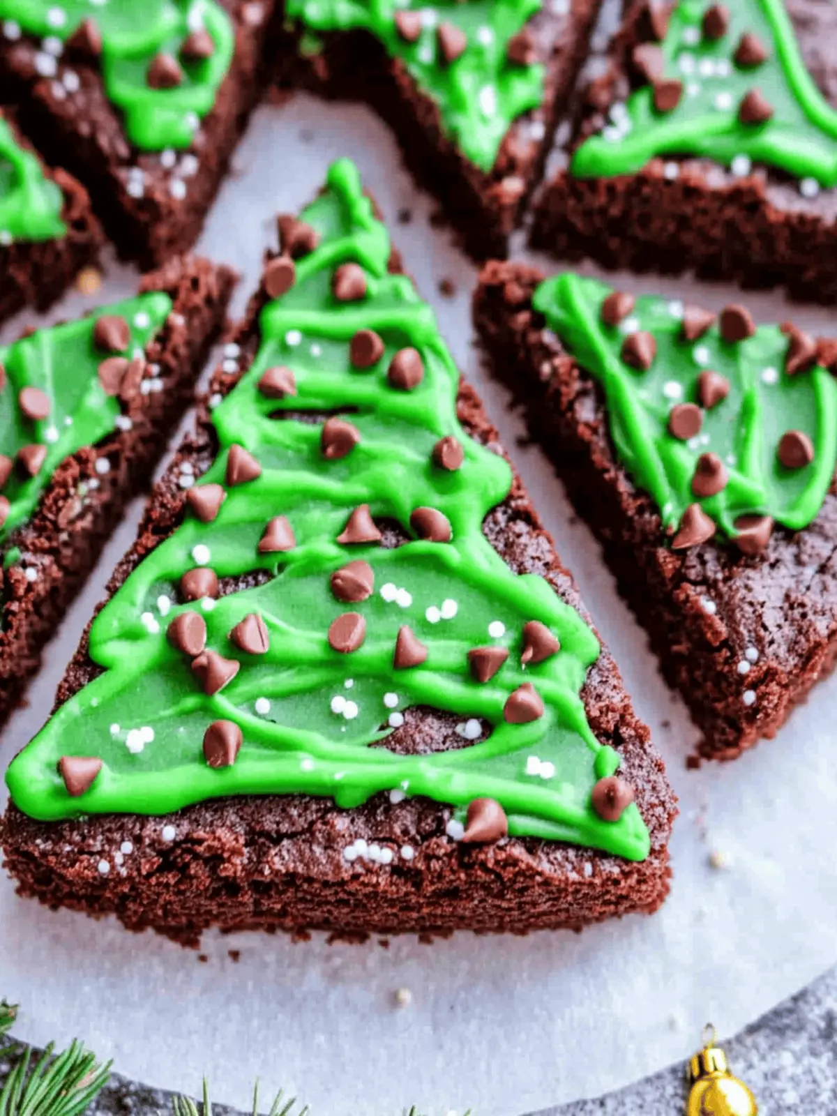 Festive Christmas Tree Brownies with a Cool Choc Mint Twist 5 Christmas Tree Brownies (Choc Mint Brownies)