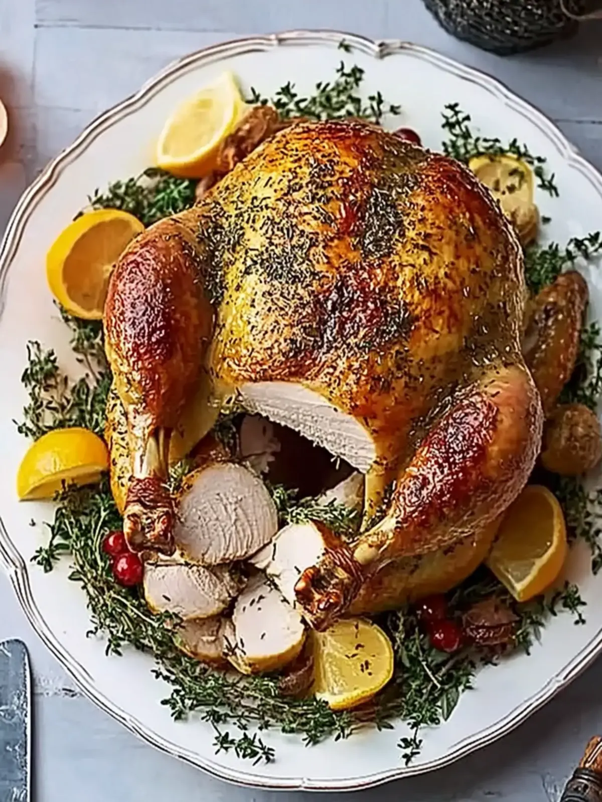Thyme & Garlic Turkey Crown: A Juicy Holiday Delight 2 Thyme & garlic turkey crown
