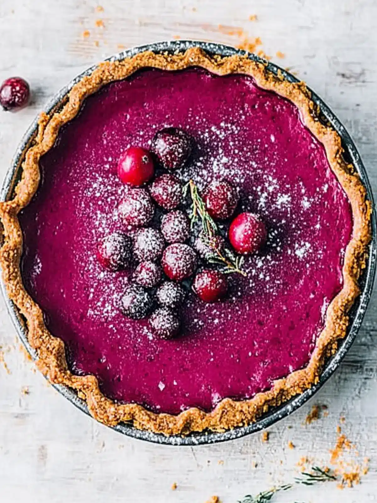 Delicious Cranberry Pie with a Crunchy Gingersnap Twist 5 Cranberry Pie