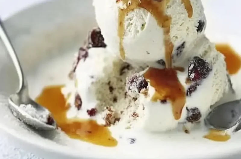 Christmas pud ice cream