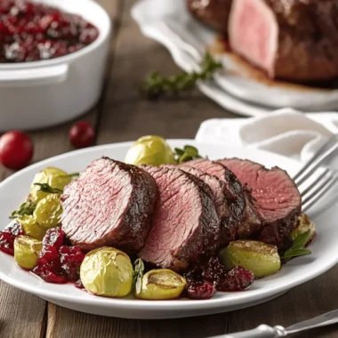 Classic Beef Tenderloin Roast with Cranberry Drizzle