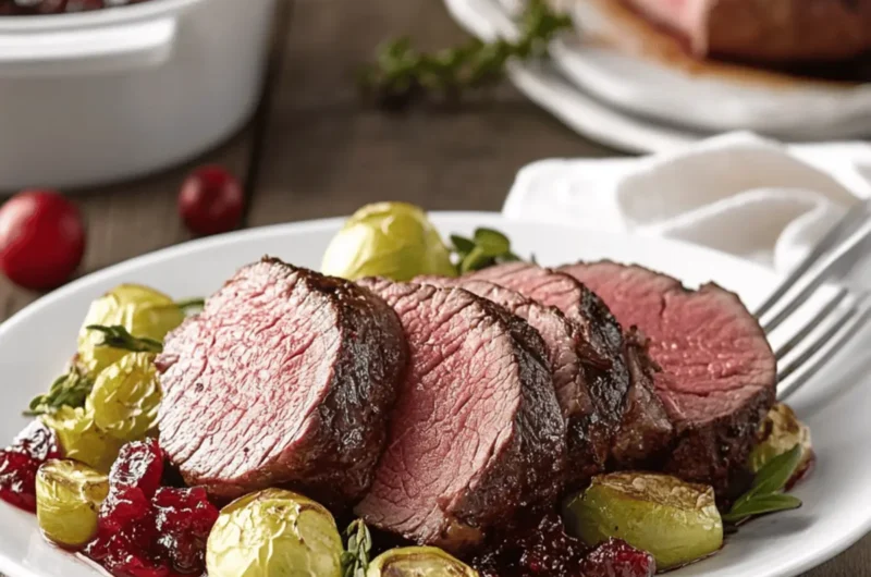 Classic Beef Tenderloin Roast with Cranberry Drizzle