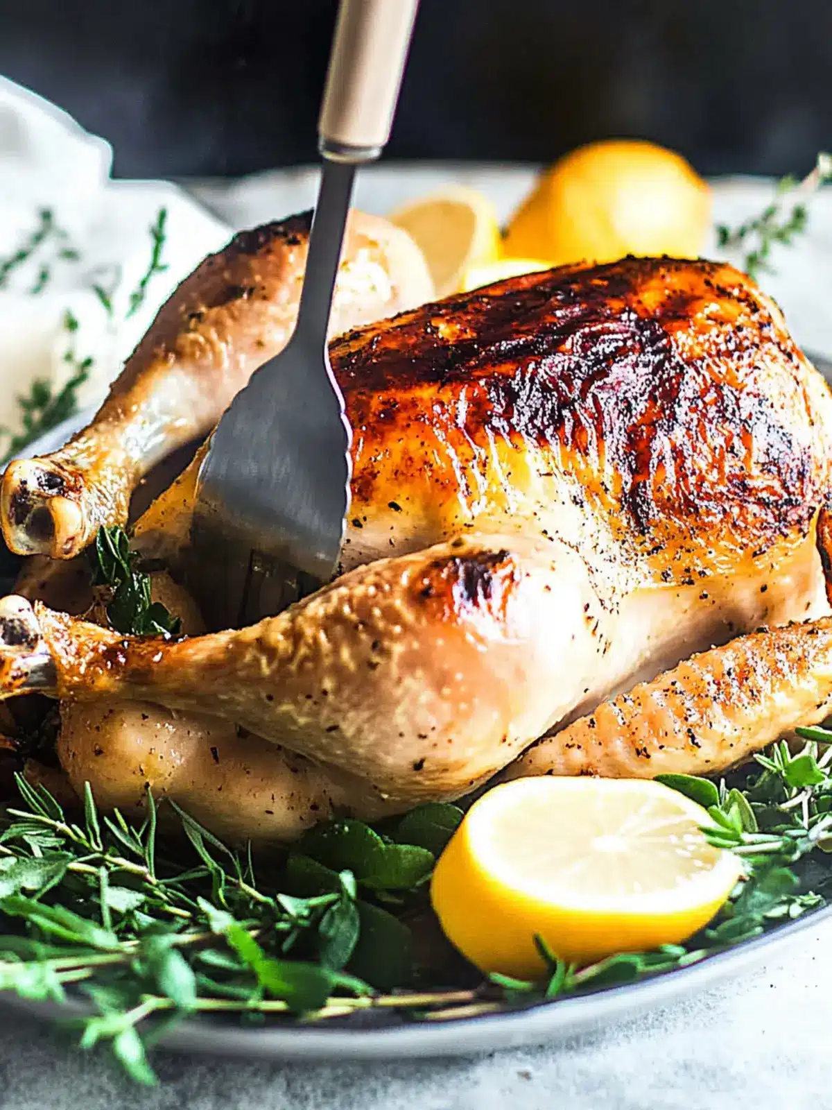 Savory Roast Chicken with Lemon and Herbs for Home Cooks 5 Roast Chicken with Lemon and Herbs