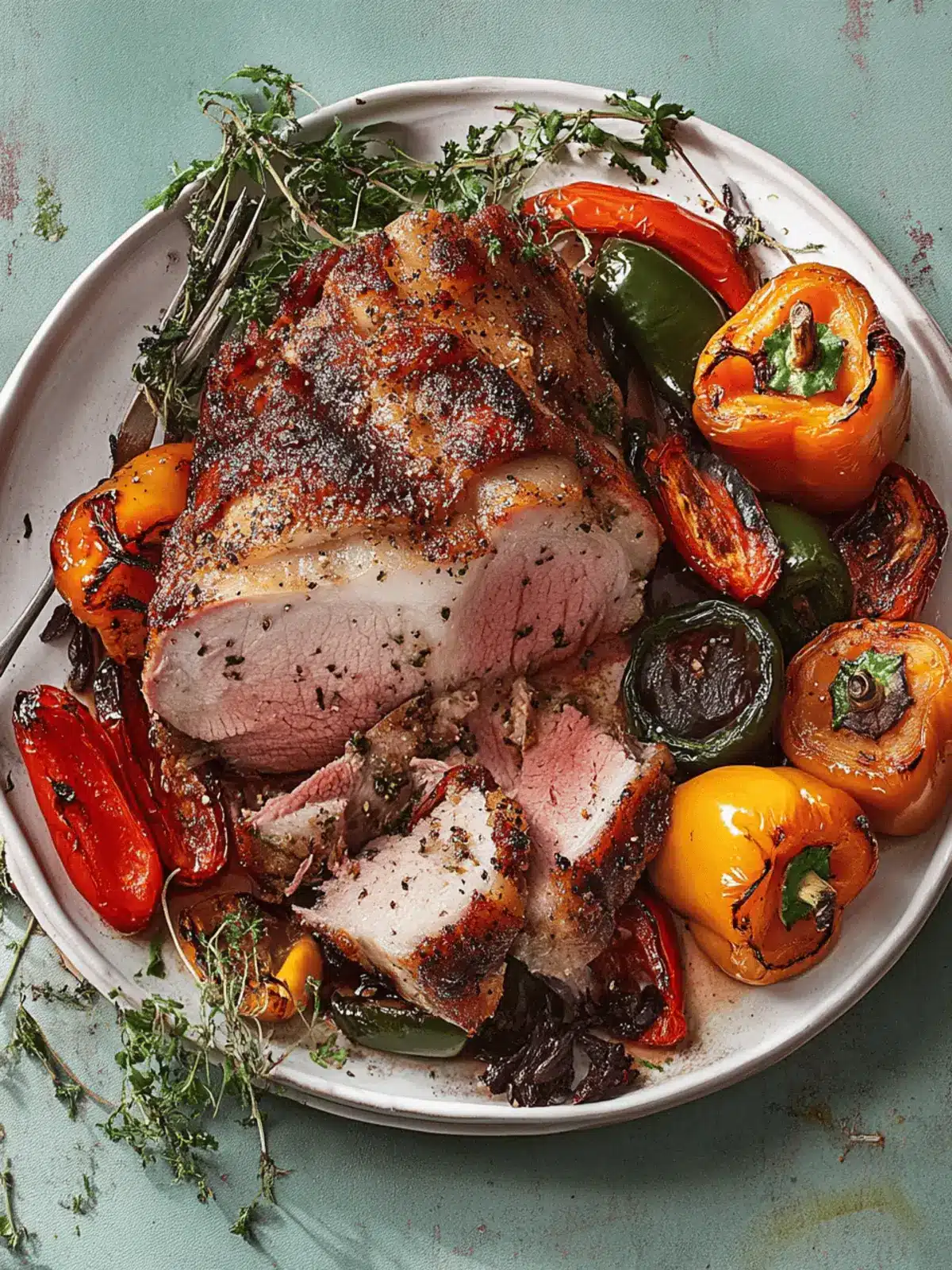 Slow-Roasted Pork And Peppers