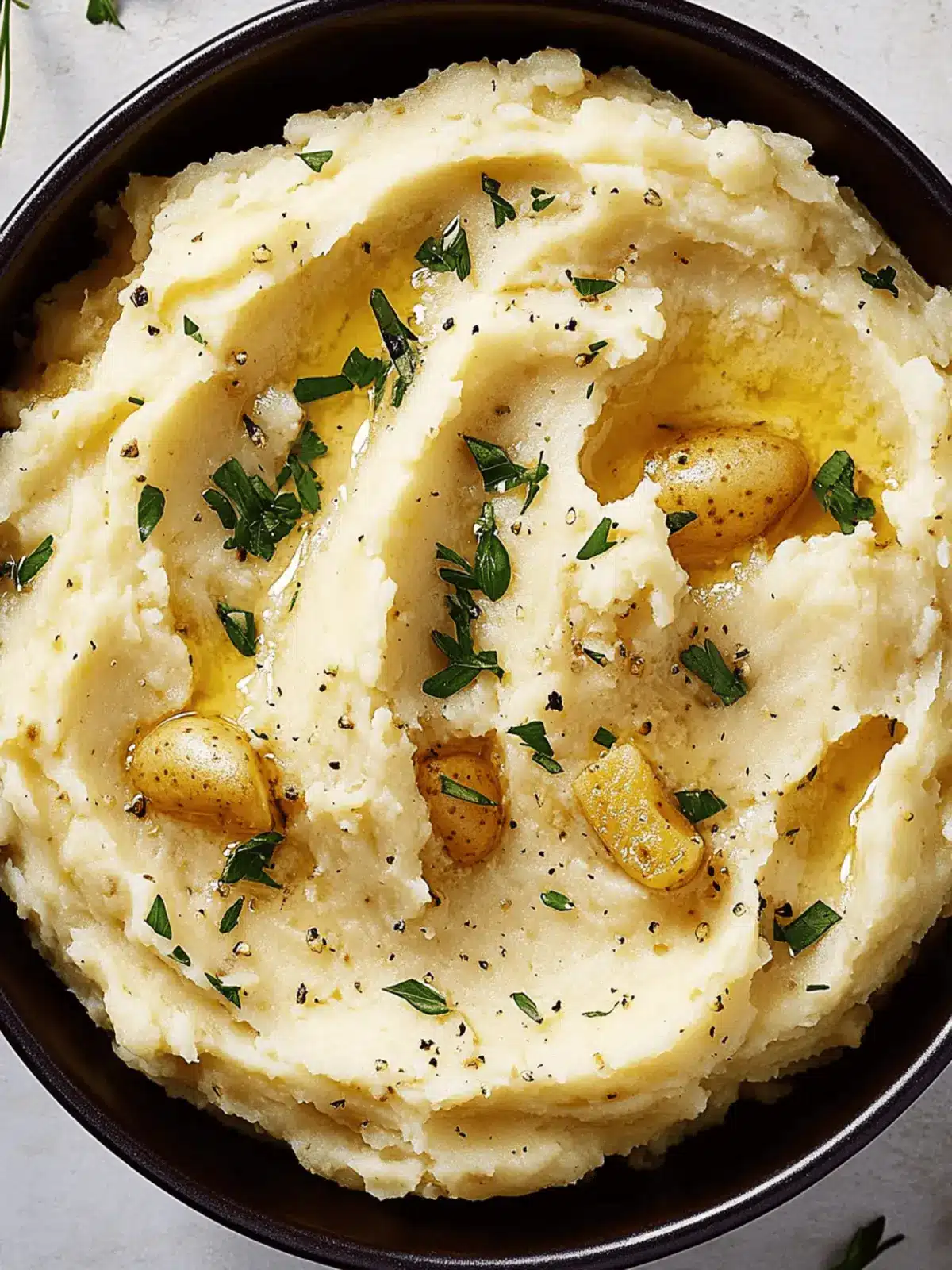 Creamy Garlic Mashed Potatoes with Balsamic Bliss 2 Garlic Mashed Potatoes