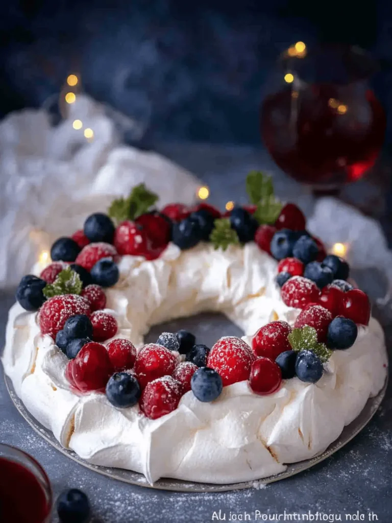 Delightful Christmas Pavlova Wreath That Steals the Show 4 Christmas Pavlova Wreath