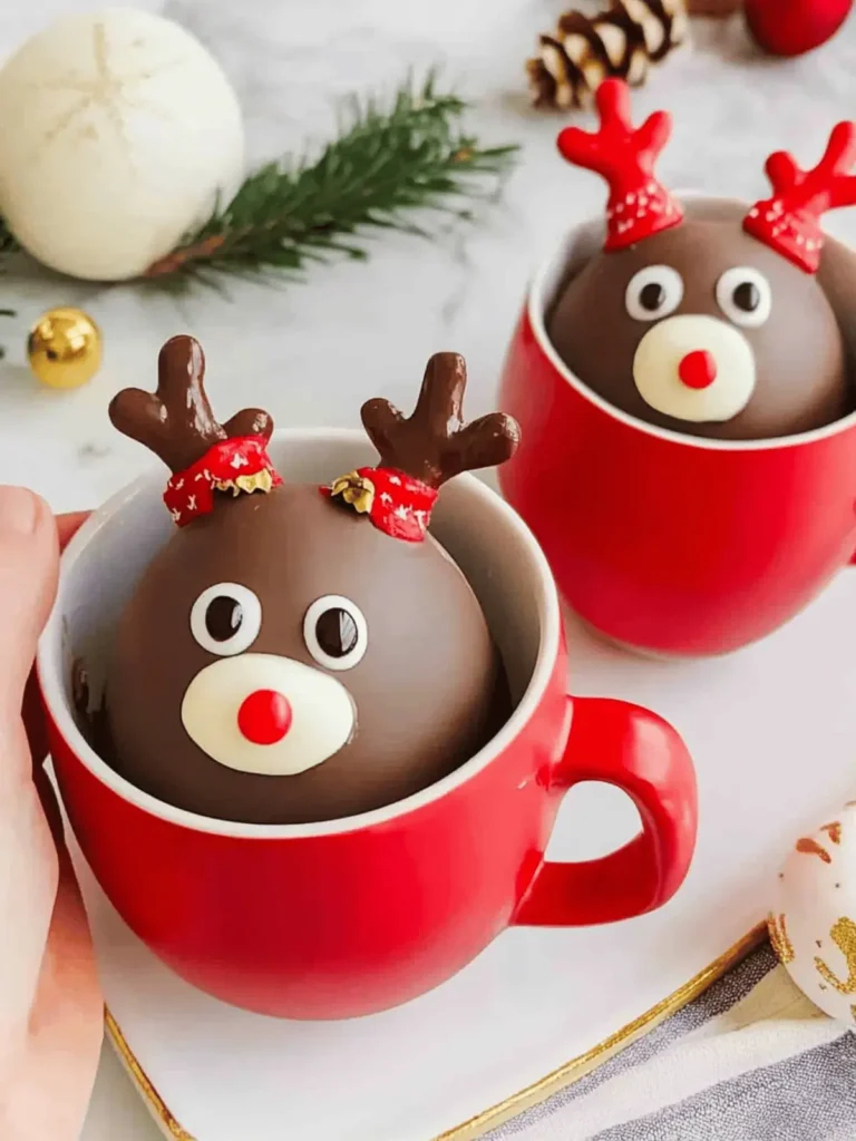 Delightful Rudolph Reindeer Christmas Hot Chocolate Bombs 2 Rudolph Reindeer Christmas Hot Chocolate Bombs