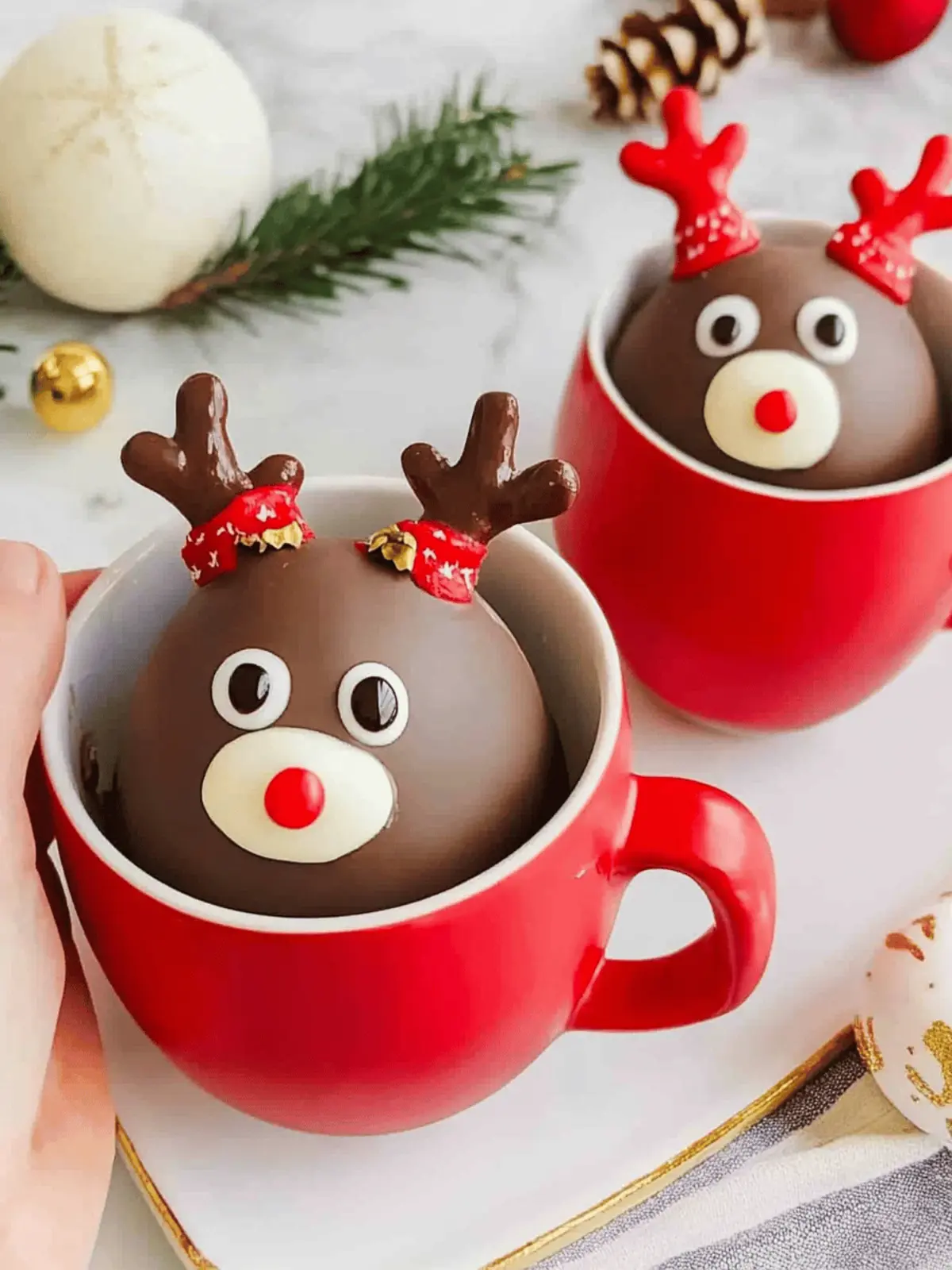 Rudolph Reindeer Christmas Hot Chocolate Bombs