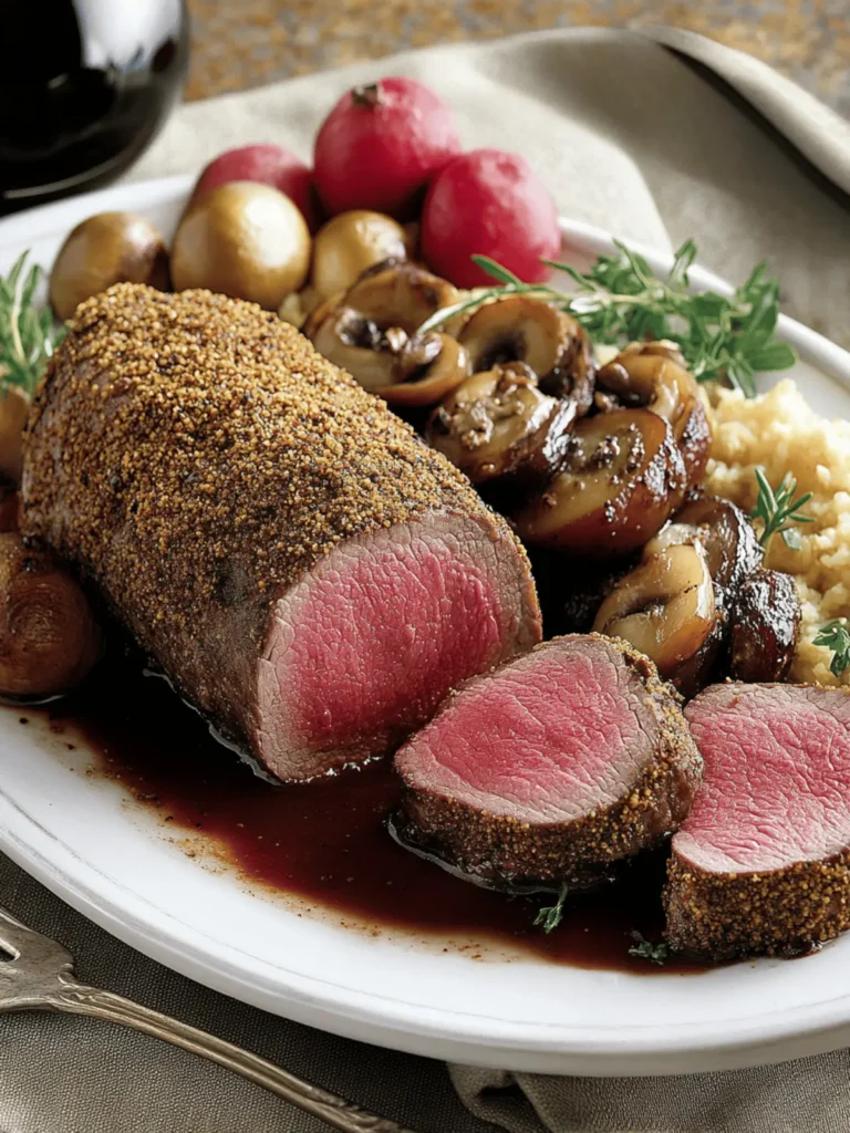Irresistible Porcini-Dusted Tenderloin with Wine Sauce Delight 4 Porcini-Dusted Tenderloin with Wine Sauce