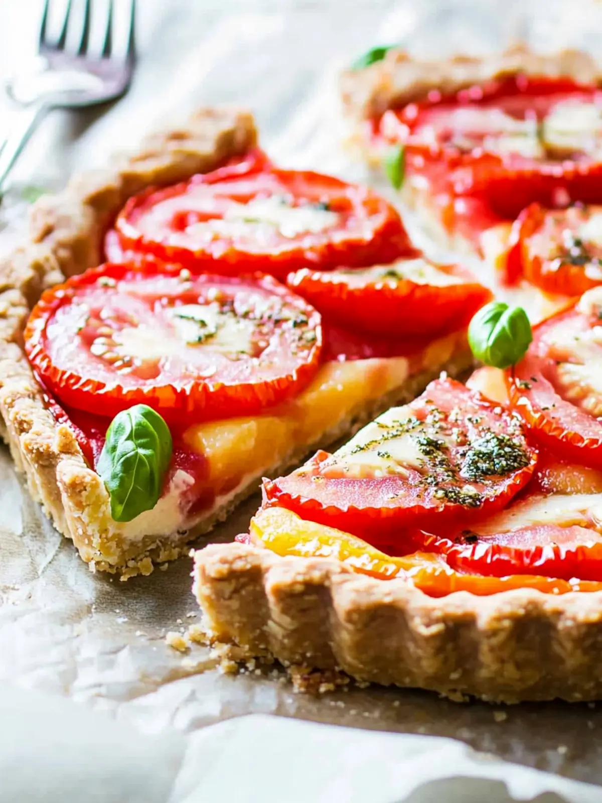 Simple Tomato Tart with a Press-In Crust!