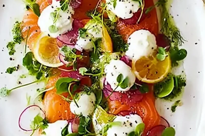 Smoked salmon carpaccio