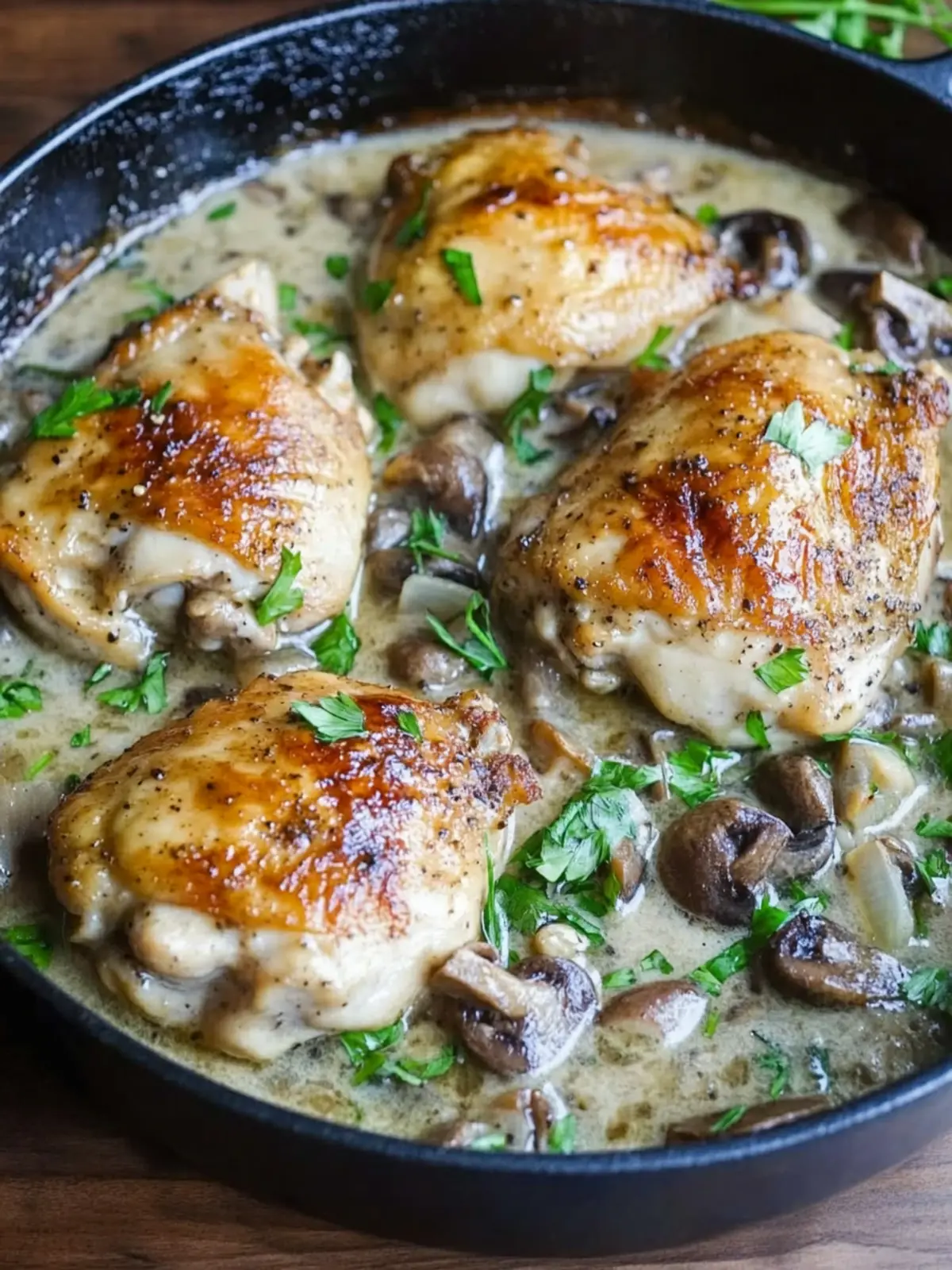 Savory Chicken Thighs Marsala in One Skillet Tonight 2 Chicken Thighs Marsala