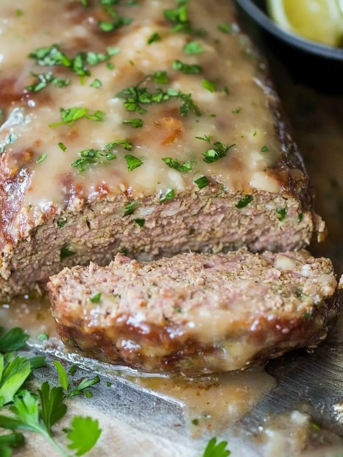 Irresistible 1770 House Meatloaf with Garlic Gravy Delight 3 1770 House Meatloaf