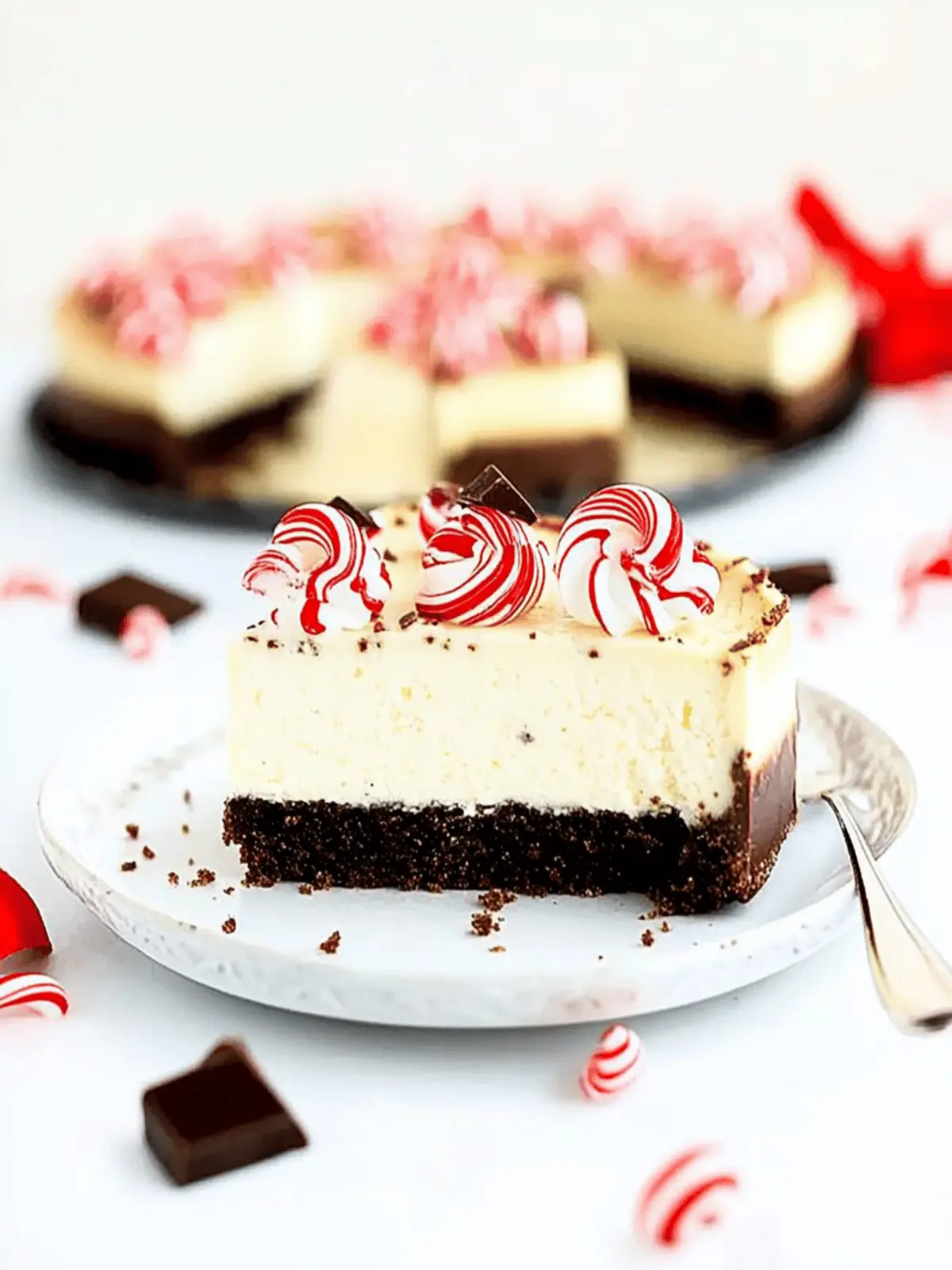 Instant Pot White Chocolate Peppermint Cheesecake