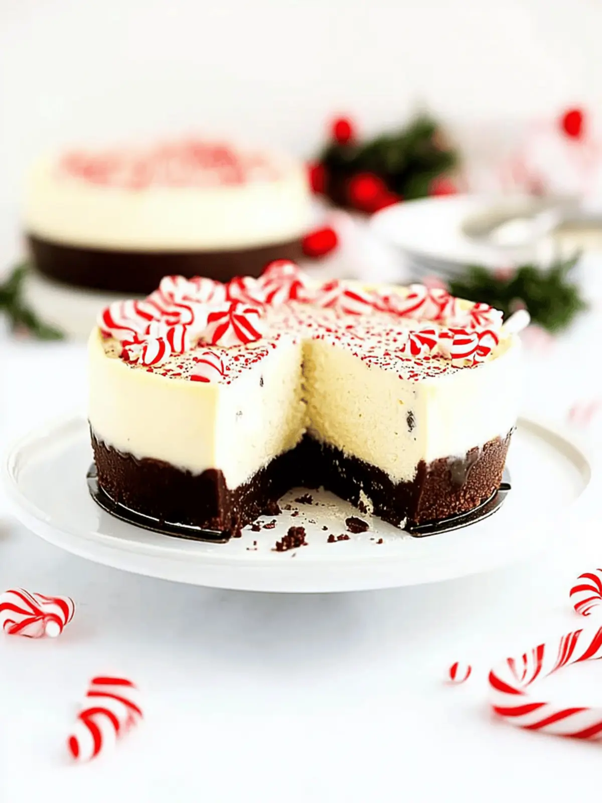 Instant Pot White Chocolate Peppermint Cheesecake