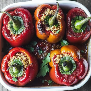 Spiced Lamb and Couscous Stuffed Peppers