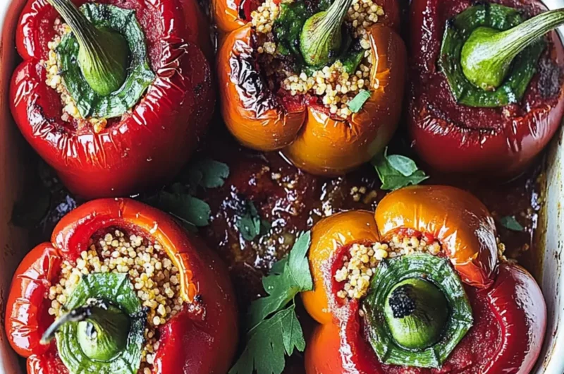 Spiced Lamb and Couscous Stuffed Peppers