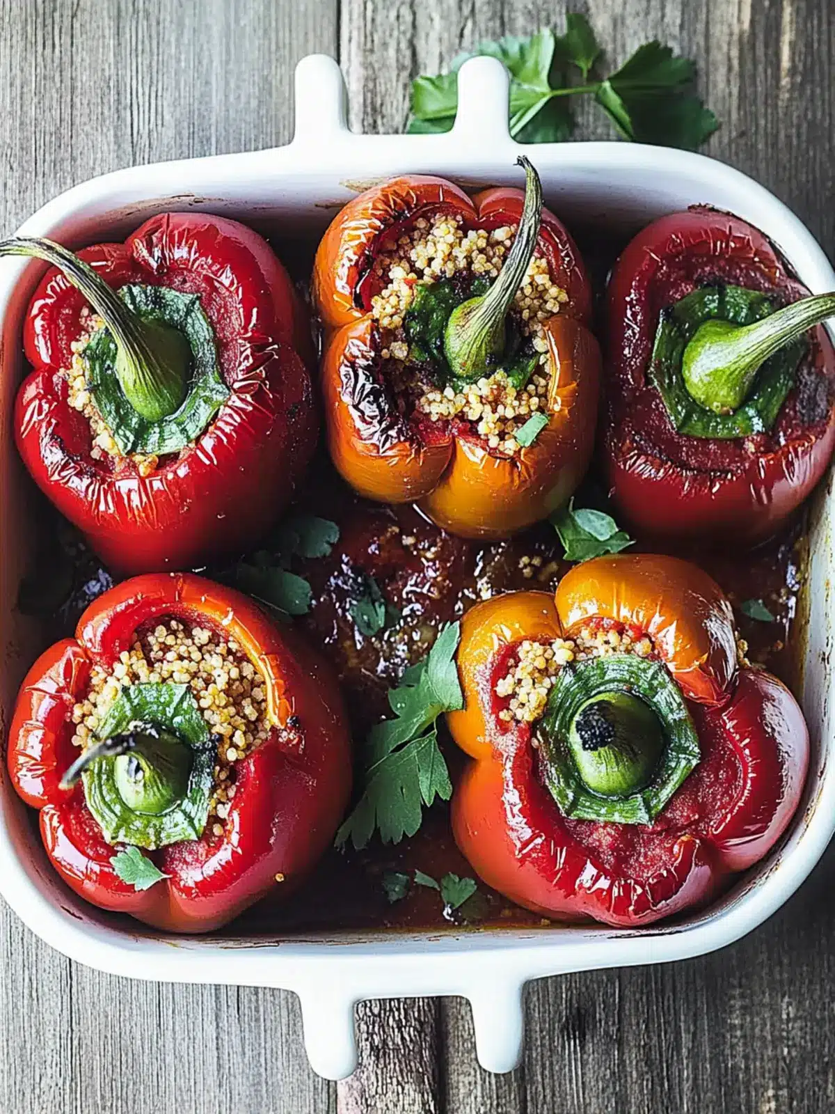 Spiced Lamb and Couscous Stuffed Peppers