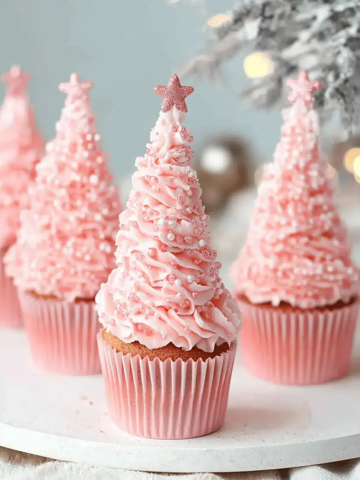 Pink Christmas Tree Cupcakes That Bring Holiday Joy 5 Pink Christmas Tree Cupcakes