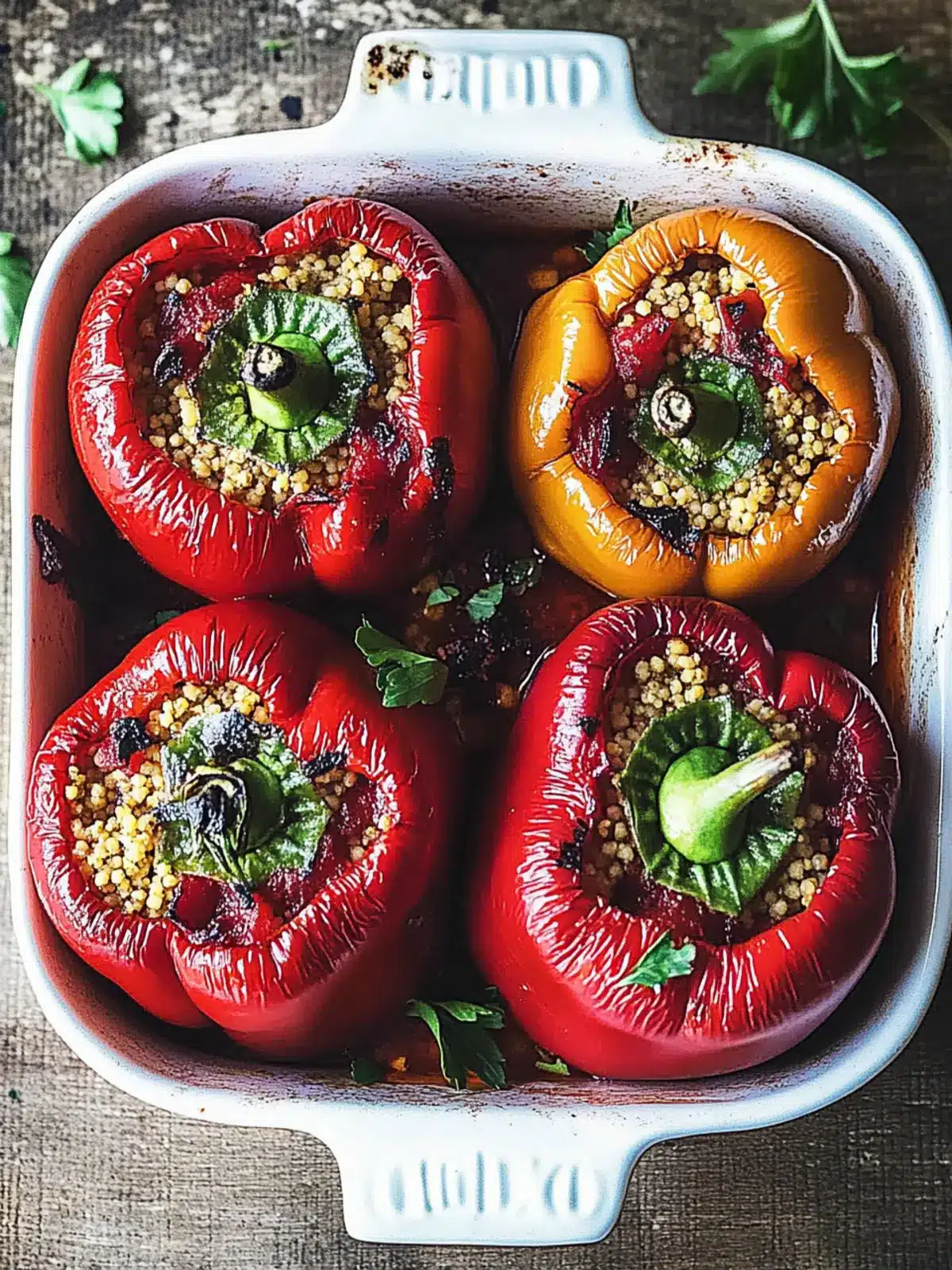 Spiced Lamb and Couscous Stuffed Peppers