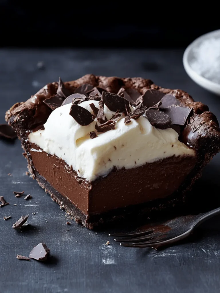 Indulgent Chocolate Pie with Flaky Cocoa Crust Delight 4 Chocolate Pie